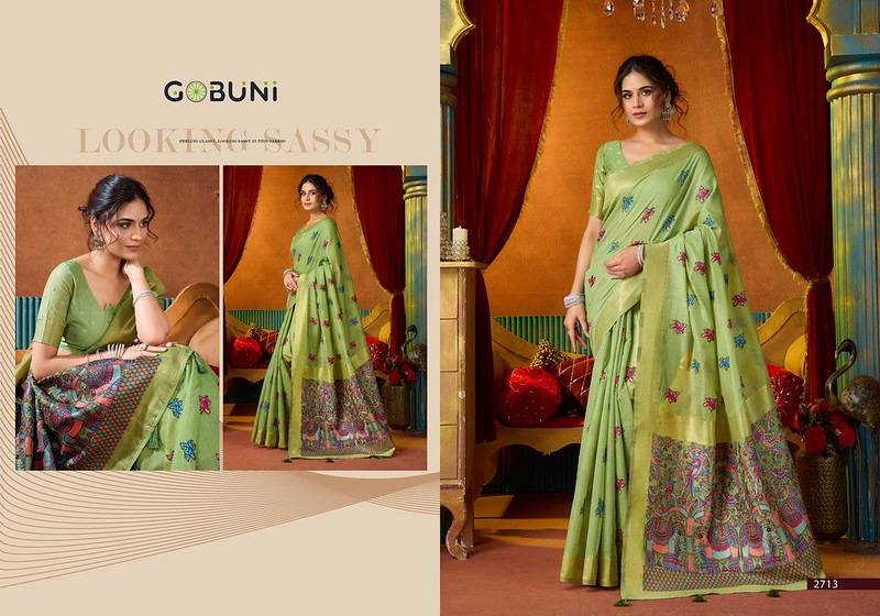 SHRUTI VOL 2 BY GOBUNI 2711 TO 2716 Series Indian Traditional Wear Collection Beautiful Stylish Fancy Colorful Occasional Wear Silk Sarees At Wholesale Price
